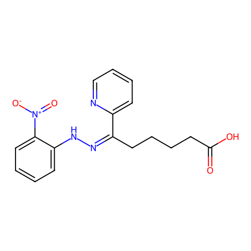 6-[(2-Nitrophenyl)hydrazinylidene]-6-pyridin-2-ylhexanoic acid structure