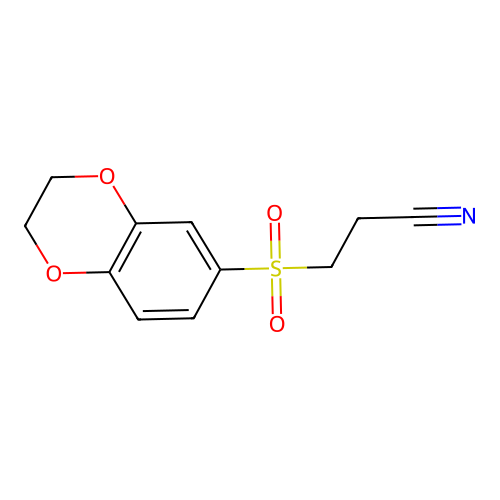 3-(2,3-Dihydro-1,4-benzodioxine-6-sulfonyl)propanenitrile structure