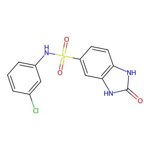 N-(3-chlorophenyl)-2-oxo-1,3-dihydrobenzimidazole-5-sulfonamide structure