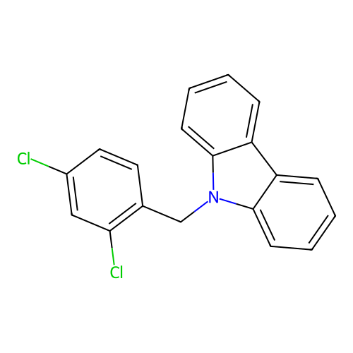 9H-Carbazole, 9-[(2,4-dichlorophenyl)methyl]- structure