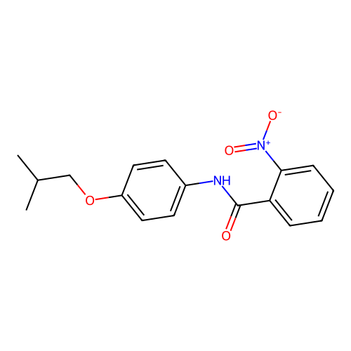 N-[4-(2-methylpropoxy)phenyl]-2-nitrobenzamide structure