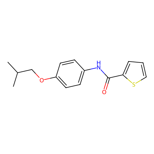 N-[4-(2-methylpropoxy)phenyl]thiophene-2-carboxamide structure