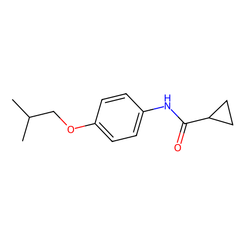 N-[4-(2-methylpropoxy)phenyl]cyclopropanecarboxamide structure