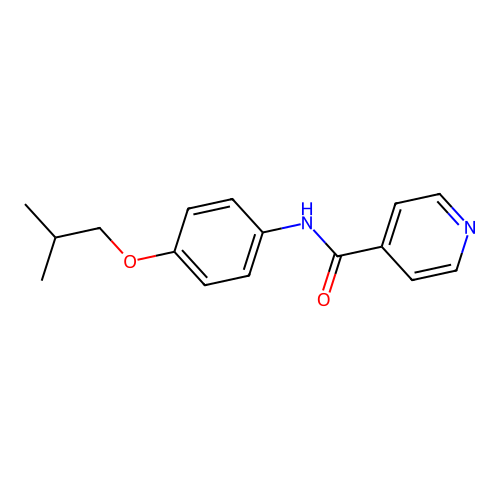 N-(4-isobutoxyphenyl)isonicotinamide structure