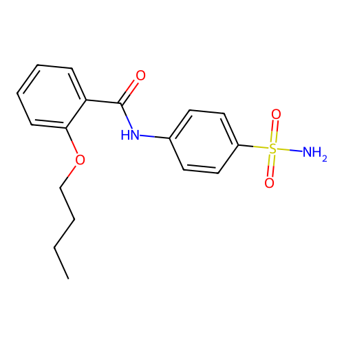 2-butoxy-N-(4-sulfamoylphenyl)benzamide structure