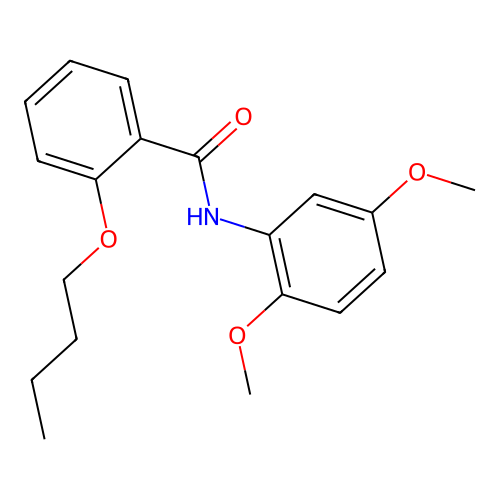 2-butoxy-N-(2,5-dimethoxyphenyl)benzamide structure