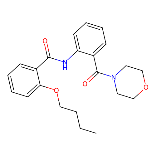 2-butoxy-N-[2-(4-morpholinylcarbonyl)phenyl]benzamide structure