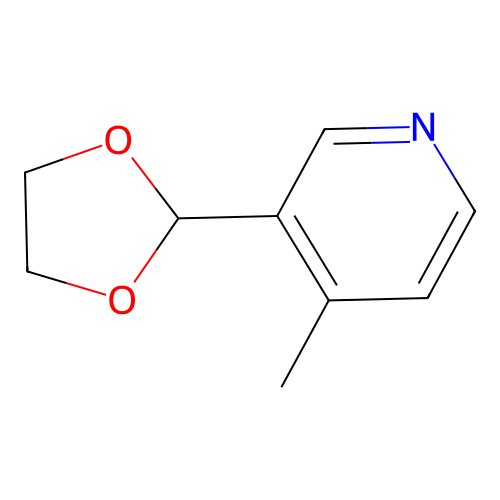Pyridine, 3-(1,3-dioxolan-2-yl)-4-methyl- structure