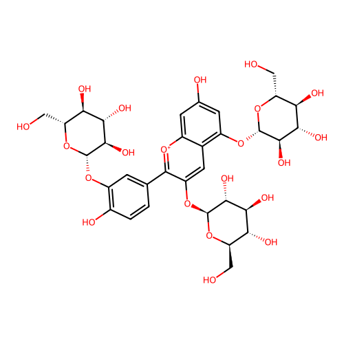 Cyanidin 3,3',5-tri-O-glucoside structure