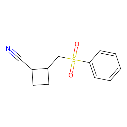 Cyclobutanecarbonitrile, 2-[(phenylsulfonyl)methyl]- structure