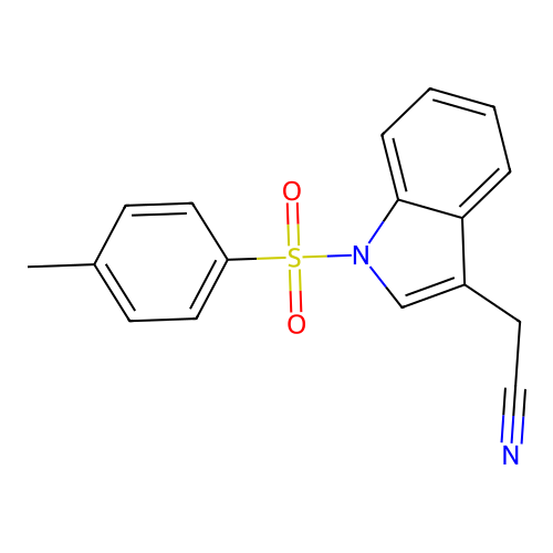 1H-Indole-3-acetonitrile, 1-[(4-methylphenyl)sulfonyl]- structure