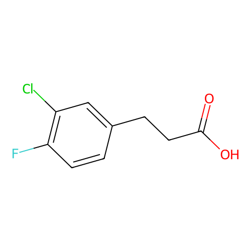 3-(3-Chloro-4-fluorophenyl)propanoic acid structure