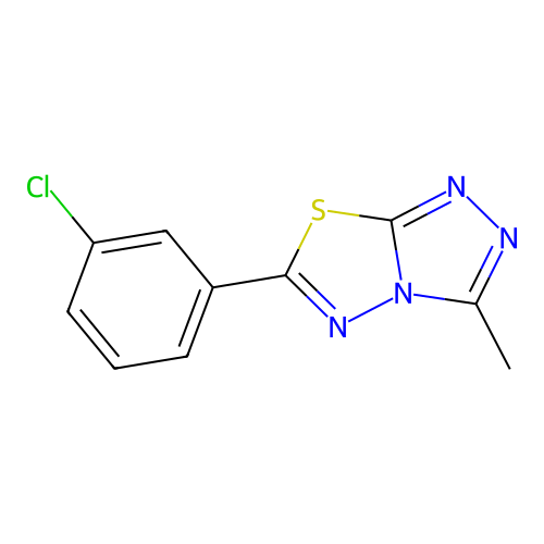 6-(3-Chlorophenyl)-3-methyl-[1,2,4]triazolo[3,4-b][1,3,4]thiadiazole structure