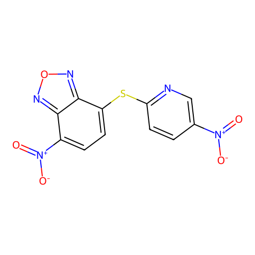 4-Nitro-7-[(5-nitropyridin-2-yl)sulfanyl]-2,1,3-benzoxadiazole structure