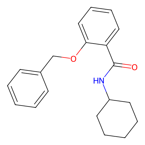 2-(benzyloxy)-N-cyclohexylbenzamide structure