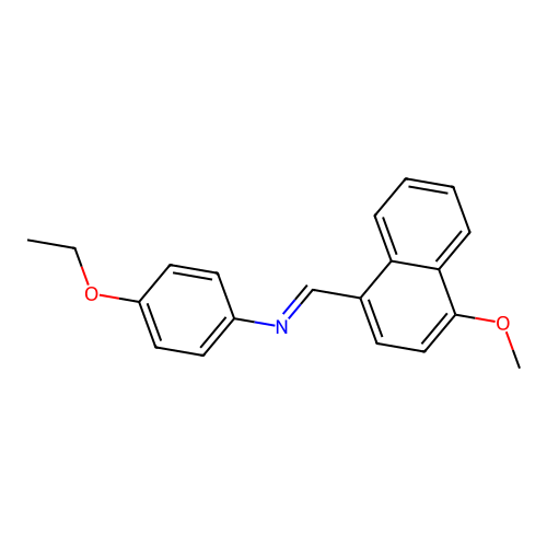 4-ethoxy-N-[(E)-(4-methoxynaphthalen-1-yl)methylidene]aniline structure