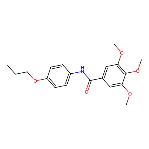 3,4,5-trimethoxy-N-(4-propoxyphenyl)benzamide structure