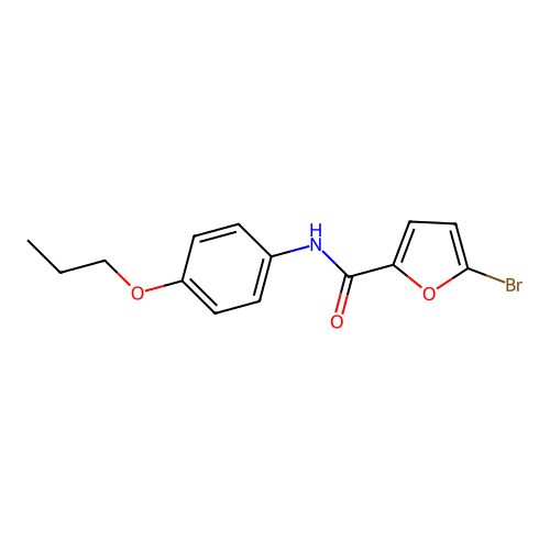 5-bromo-N-(4-propoxyphenyl)furan-2-carboxamide structure