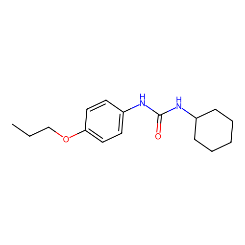 1-Cyclohexyl-3-(4-propoxyphenyl)urea structure