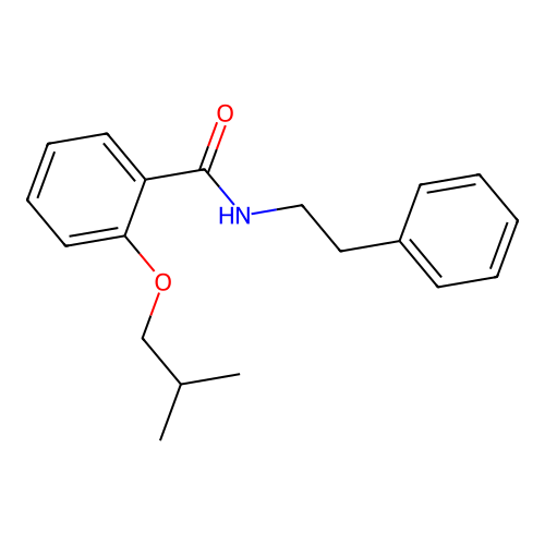2-isobutoxy-N-(2-phenylethyl)benzamide structure