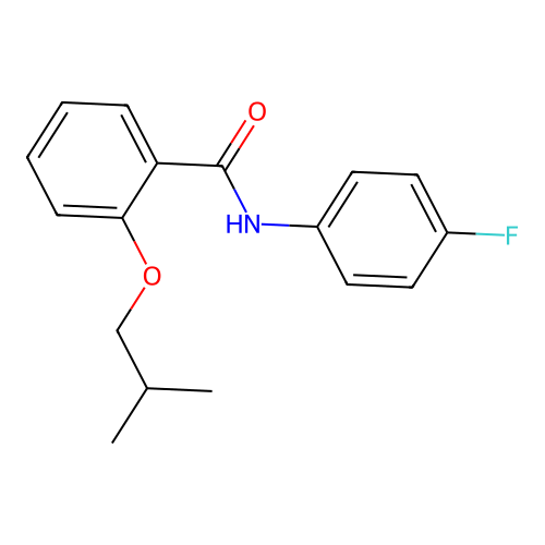 N-(4-fluorophenyl)-2-(2-methylpropoxy)benzamide structure