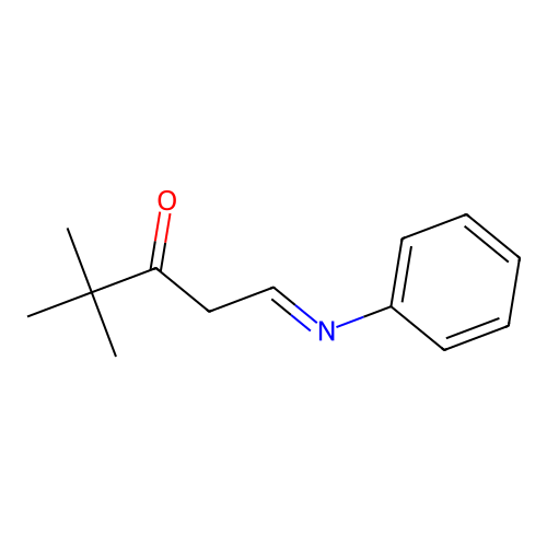 N-(4,4-Dimethyl-3-oxopentylidene)aniline structure