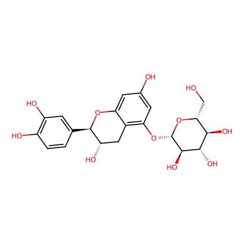 (+)-Catechin-5-O-beta-D-glucopyranoside structure