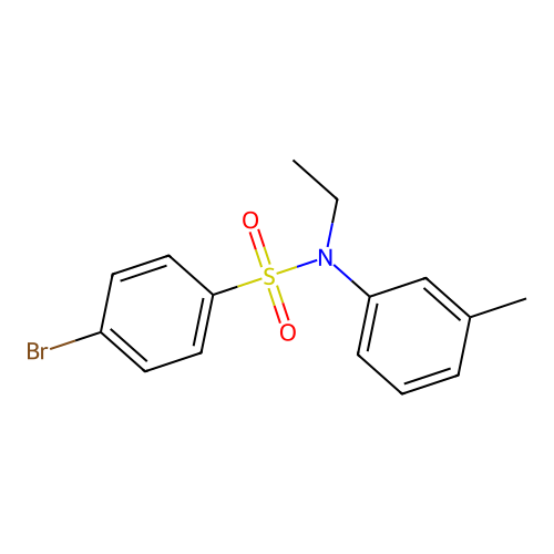 4-bromo-N-ethyl-N-(3-methylphenyl)benzenesulfonamide structure