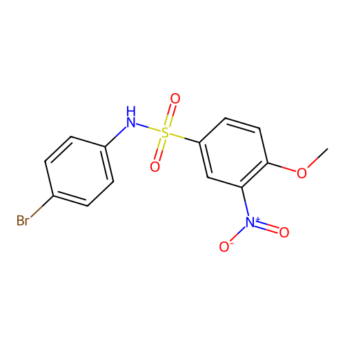 N-(4-bromophenyl)-4-methoxy-3-nitrobenzenesulfonamide structure