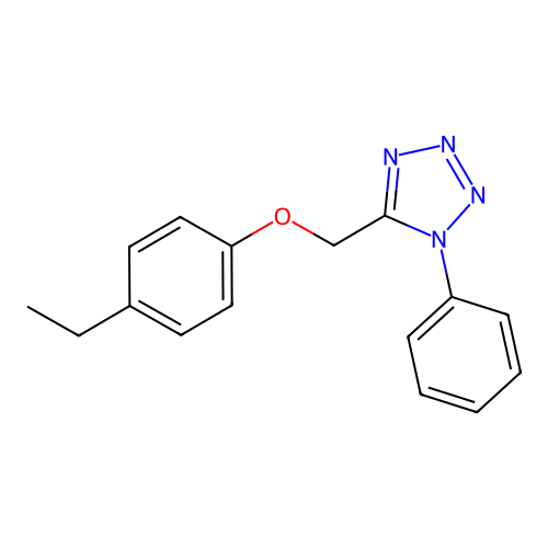 5-[(4-ethylphenoxy)methyl]-1-phenyl-1H-tetrazole structure