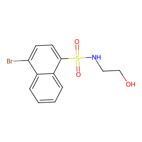 4-bromo-N-(2-hydroxyethyl)-1-naphthalenesulfonamide structure