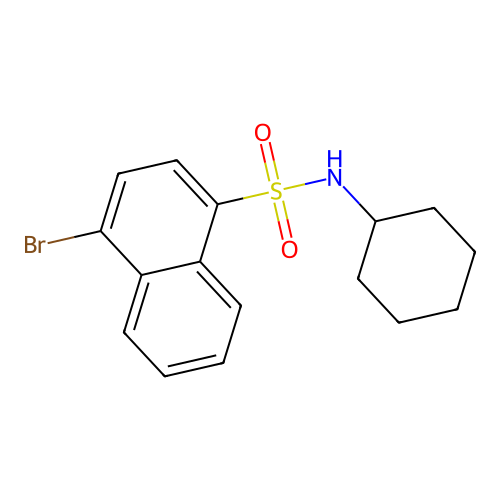 4-bromo-N-cyclohexylnaphthalene-1-sulfonamide structure