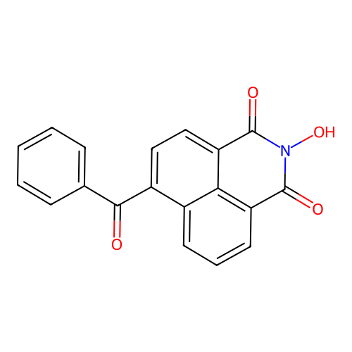 6-benzoyl-2-hydroxy-1H-benzo(de)isoquinoline-1,3(2H)-dione structure