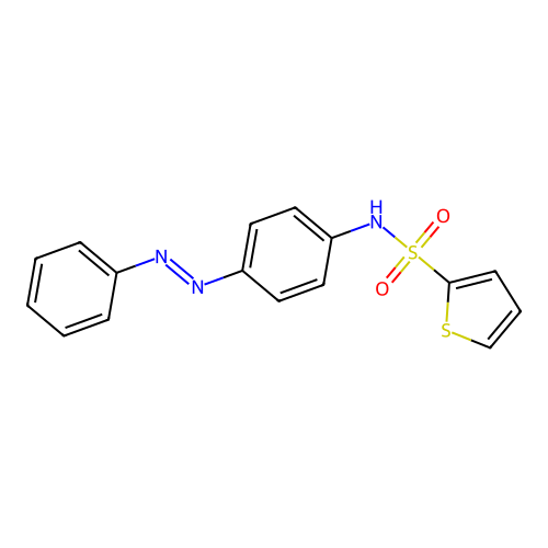 2-Thiophenesulfonamide, N-[4-(2-phenyldiazenyl)phenyl]- structure