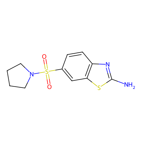 6-(Pyrrolidine-1-sulfonyl)-1,3-benzothiazol-2-amine structure