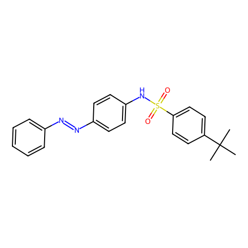 Benzenesulfonamide, 4-(1,1-dimethylethyl)-N-[4-(2-phenyldiazenyl)phenyl]- structure