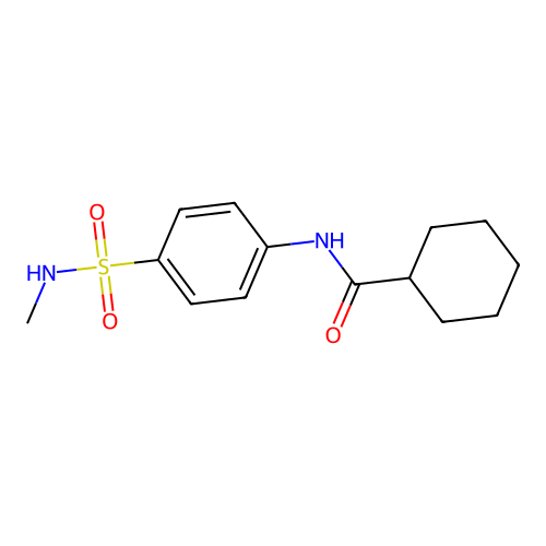 N-[4-(methylsulfamoyl)phenyl]cyclohexanecarboxamide structure