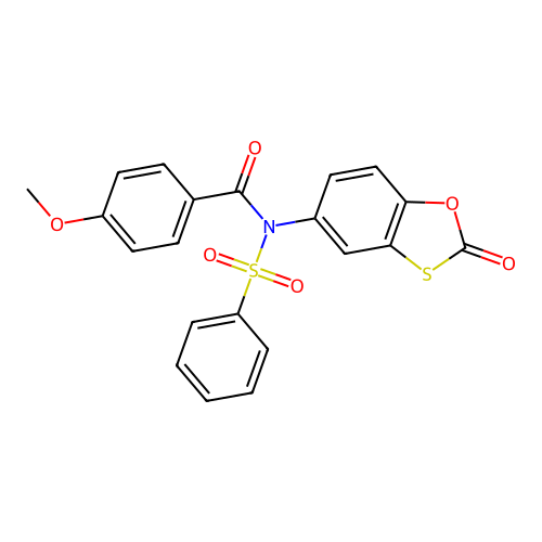 4-methoxy-N-(2-oxobenzo[d][1,3]oxathiol-5-yl)-N-(phenylsulfonyl)benzamide structure