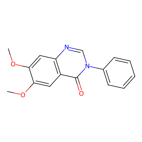6,7-Dimethoxy-3-phenylquinazolin-4-one structure