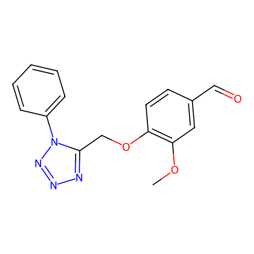 3-Methoxy-4-[(1-phenyl(1,2,3,4-tetraazol-5-yl))methoxy]benzaldehyde structure