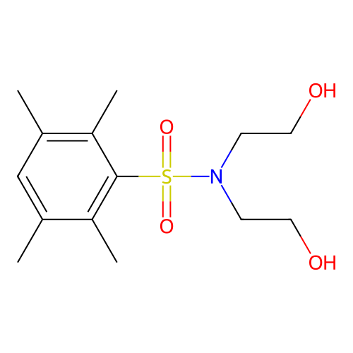 N,N-bis(2-hydroxyethyl)-2,3,5,6-tetramethylbenzenesulfonamide structure