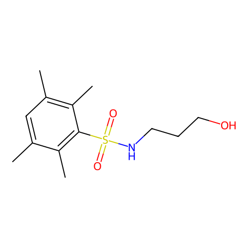 N-(3-hydroxypropyl)-2,3,5,6-tetramethylbenzenesulfonamide structure