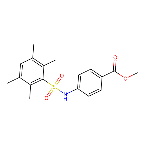 Methyl 4-{[(2,3,5,6-tetramethylphenyl)sulfonyl]amino}benzoate structure