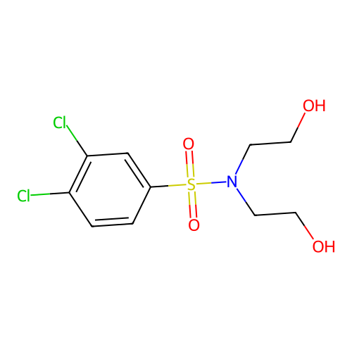 3,4-dichloro-N,N-bis(2-hydroxyethyl)benzenesulfonamide structure