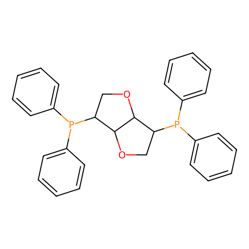 (6-diphenylphosphanyl-4,8-dioxabicyclo[3.3.0]oct-2-yl)-diphenyl-phosphane structure