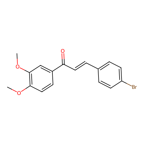 (2E)-3-(4-bromophenyl)-1-(3,4-dimethoxyphenyl)prop-2-en-1-one structure