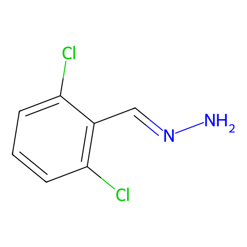 Benzaldehyde, 2,6-dichloro-, hydrazone structure