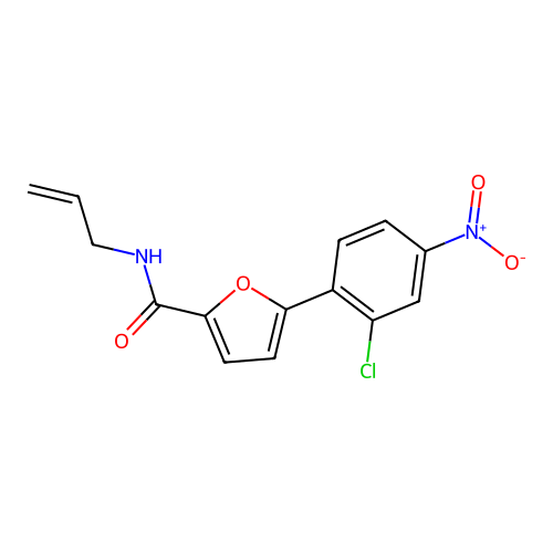 5-(2-chloro-4-nitrophenyl)-N-prop-2-enylfuran-2-carboxamide structure