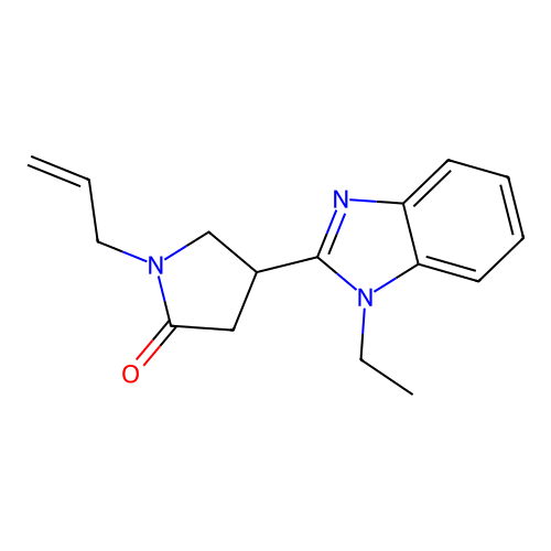 4-(1-Ethylbenzimidazol-2-yl)-1-prop-2-enylpyrrolidin-2-one structure
