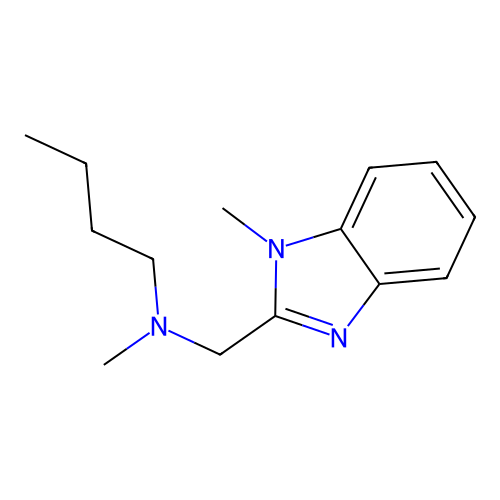 N-methyl-N-[(1-methylbenzimidazol-2-yl)methyl]butan-1-amine structure